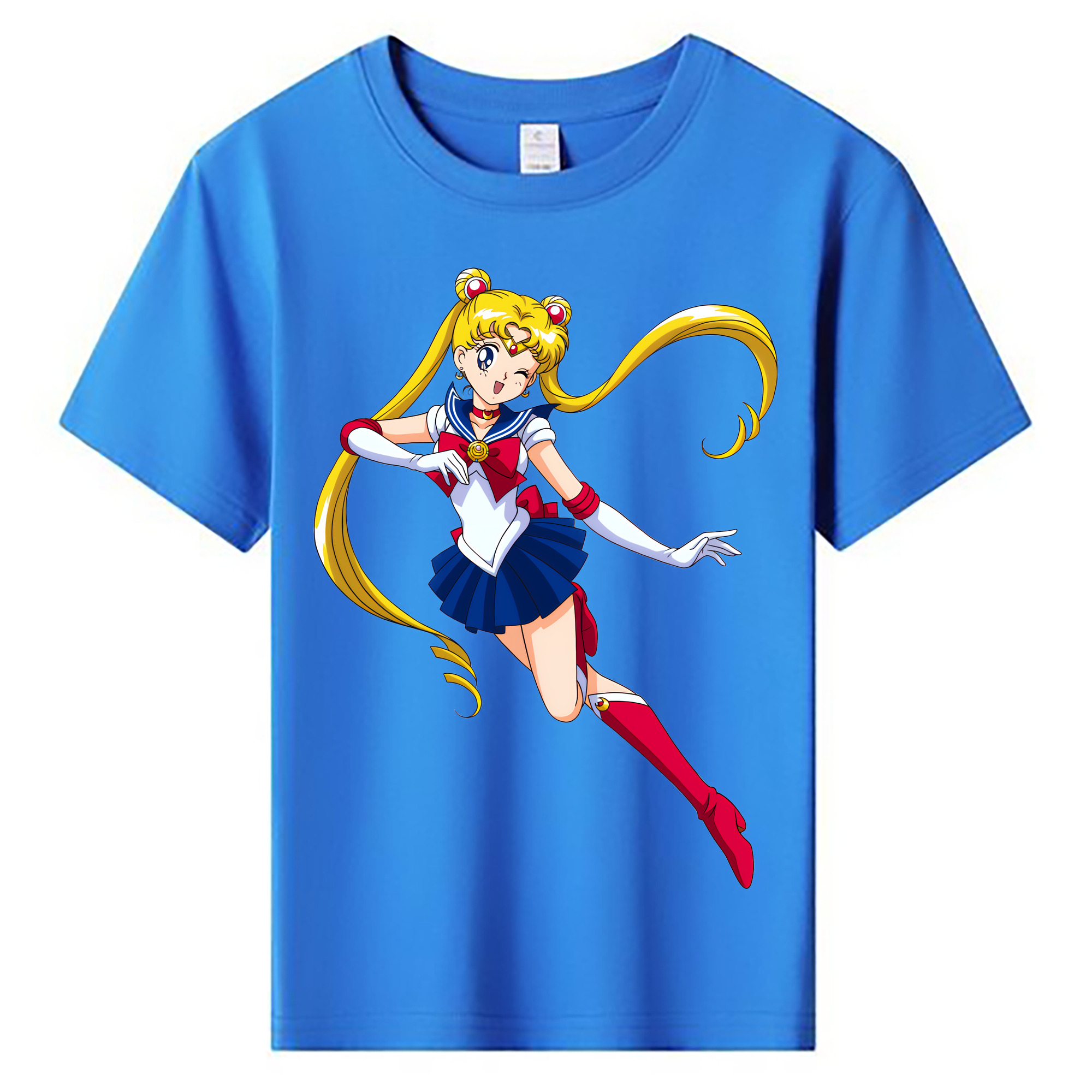 （画像用） 美少女戦士セーラームーン 月野 うさぎ つきの うさぎ Sailor Moon Tsukino Usagi 綿100％キッズTシャツ（フロントプリント）